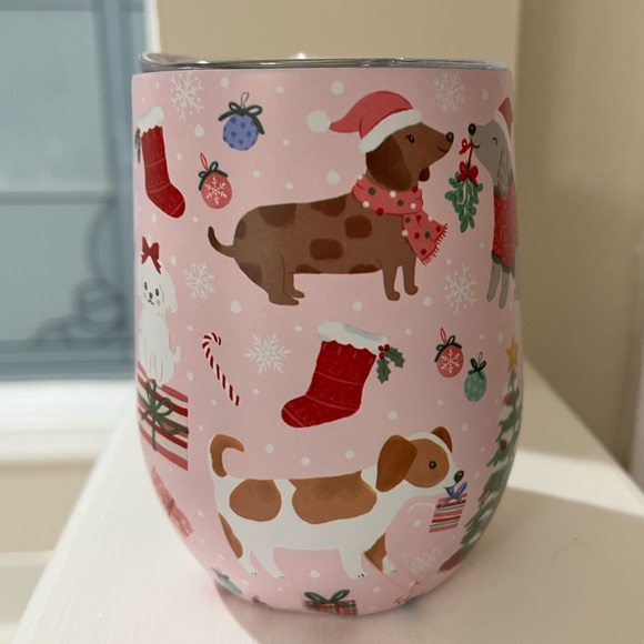 NEW Clementine Christmas Dog Wine Tumbler 2023 - Picture 1 of 4